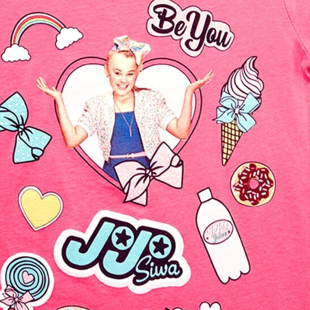 Nickelodeon JoJo Siwa Hair Bow AND  Pink Tee Shirt